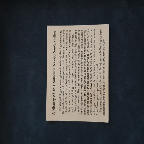 Navajo Healing Circle Sand Painting Sacred Stone and Herb Box - Picture 6 of 8